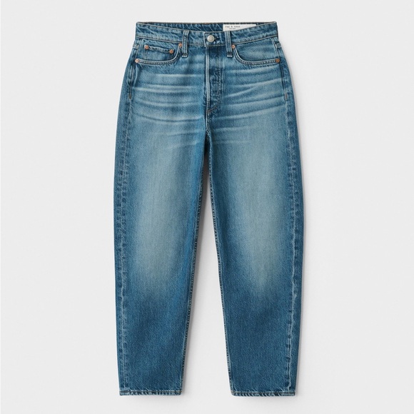 Rag & Bone Alissa Straight - Gypsum High-Rise Rigid Jean - Picture 6 of 12
